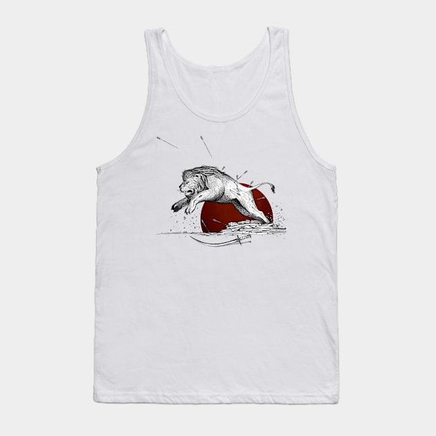 Angry-lion Tank Top by Arash Shayesteh